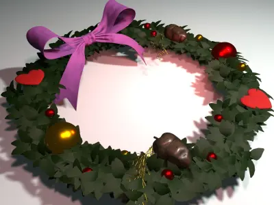 wreath christmas 3D model