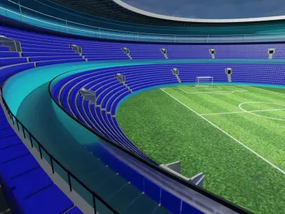 Football Stadium  Low-poly 3D model 2