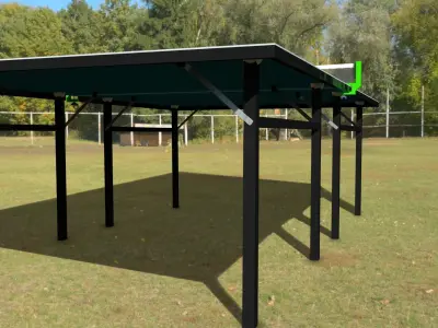 ping-pong table Low-poly 3D model