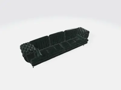 Luxury Leather Couch Sofa Fancy Chair 3D model