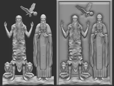 Saint Anthony and Saint Paul 3D print model