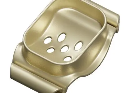 Brass Soap Dish Holder 3D model
