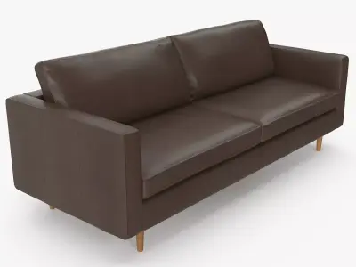 Sofa - Leather Low-poly 3D model