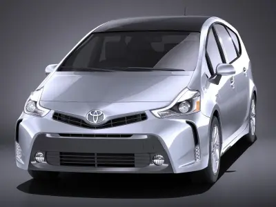 Toyota Prius V 2017 VRAY 3D model