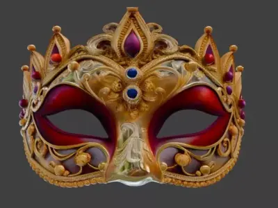 Royal Ornamental Venetian Mask 3D print model