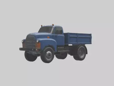 Realistic Truck Model Low-poly 3D model
