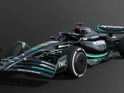 RedBull RB19      Ferrari SF23      Mercedes W14      ALL RIGGED Low-poly 3D model