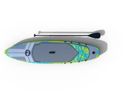 SUP Inflatable Stand Up Paddle Board 3D model 3D model