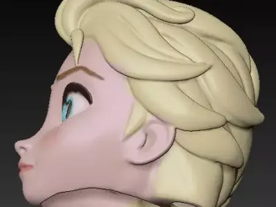 Elsa Head from Frozen 3D print model