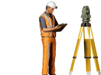 N1 Railway Track Surveyor with theodolite camera 3D print model
