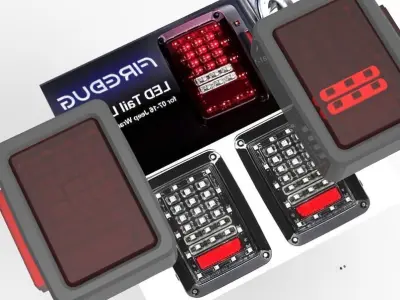 Stop mica led  jeep rubicon Low-poly 3D model