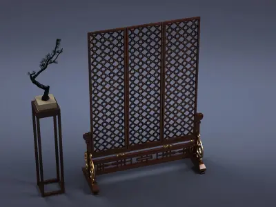 cabinet cabinet wardrobe sofa bed table bookshelve 3D model