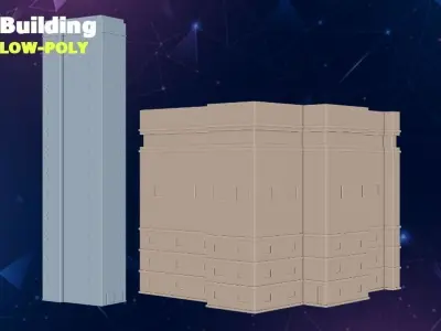 Buildings Free low-poly 3D model