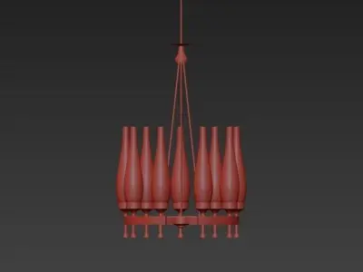 Glass Torlesco Chandelier 3D model