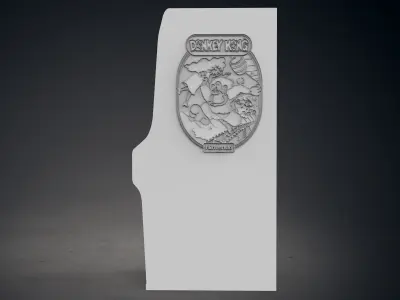 Donkey Kong Arcade Cabinet with Lithophane 3D print model