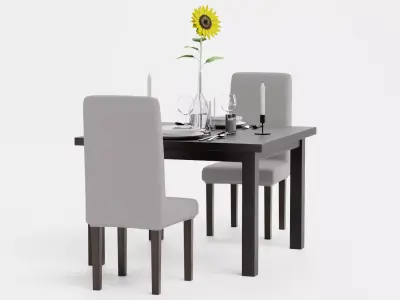 -Restaurant Table V6- 3D model