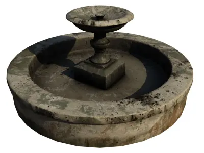 Medieval Fountain Low-poly 3D model buy