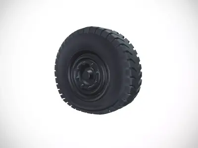 Deflated Truck Mine equipment tyre 3D model