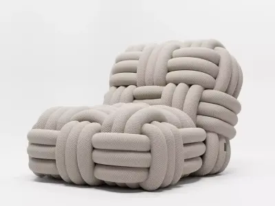 Moooi Knitty Lounge Chair by Nika Zupanc  Low-poly 3D model