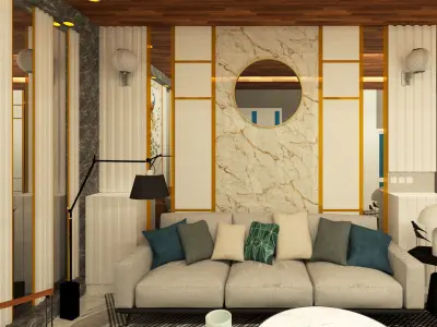 Living Room Luxury 3D model