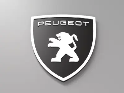 Peugeot logo 01 3D print model
