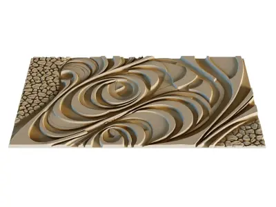 mural decor set wall panel 22 3D model