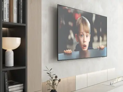 TV wall set 30 3D model