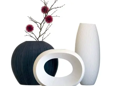 Crate and Barrel Alura Vases 3D model