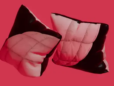 3D Pillows  Realistic Interior Decoration Model 3D model