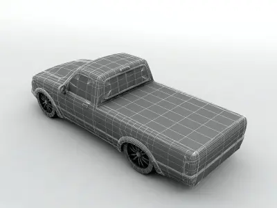 Pickup Truck Street Version Low-poly 3D model