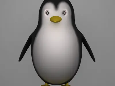 Cute Penguin Low-poly 3D model
