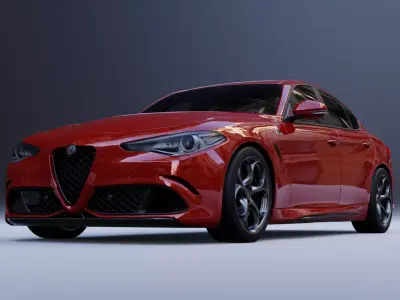 alfa romeo giulia quadrifoglio 3d model 3D model
