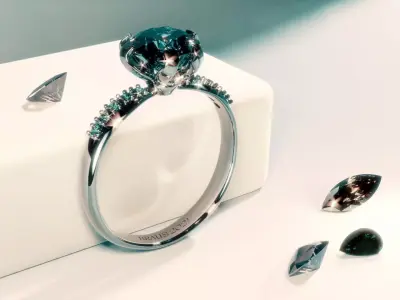 Engagement ring 3D model