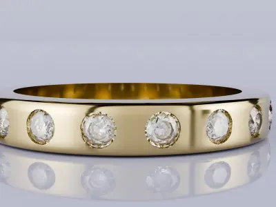 Wedding diamond ring Free 3D print model