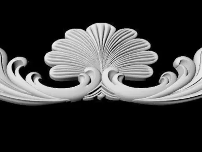 Central decor ornament for furniture 3D model 798