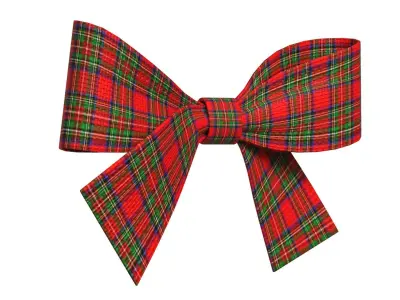 Christmas Bow Ribbon 73 Low-poly 3D model