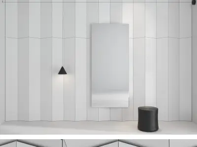 Decorative wall panel set 95 3D model