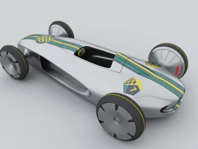 RACER 7 futuristic race car 3D model
