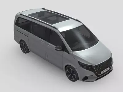 Low Poly Car - Mercedes-Benz Low Poly Car - EQV Low-poly 3D model