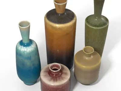 Ceramic Vases collection by Berndt Friberg 3D model