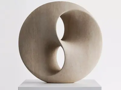Abstract sculpture Mobius Strip 3D model