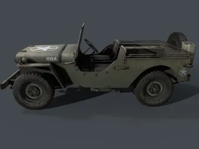 Willys MB Low-poly 3D model