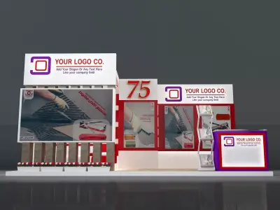 Booth Exhibition Stand a203 b noseg 3D model
