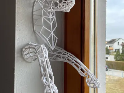 printready WireframeHorse Wall decoration Artwork 3D print model