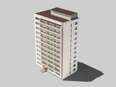 Eastern European Building 015 Free low-poly 3D model