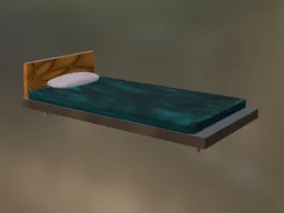 Luxury Bed V2  Free low-poly 3D model