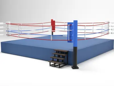 Boxing Ring Low-poly 3D model