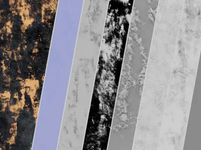 Plaster Patina Materials 05-06 - PBR - Seamless - 4k - SBSAR Low-poly 3D model