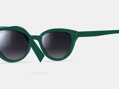 Marris Sunglasses in Emerald Crystal 3D model
