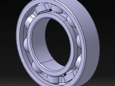 Ball Bearing 6210 Deep Groove 62 Series 50x90x20 mm CAD Model 3D print model